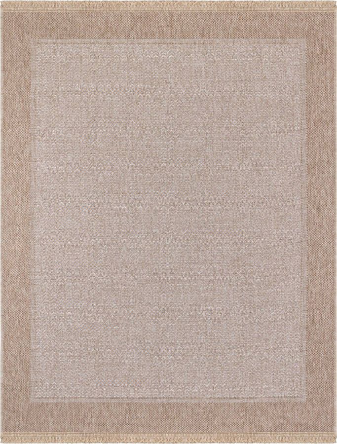 Surya Buitenkleed Balkon Terras Keuken Jute Look vloerkleed JAMIE Bruin Beige 120x170 cm - Foto 2