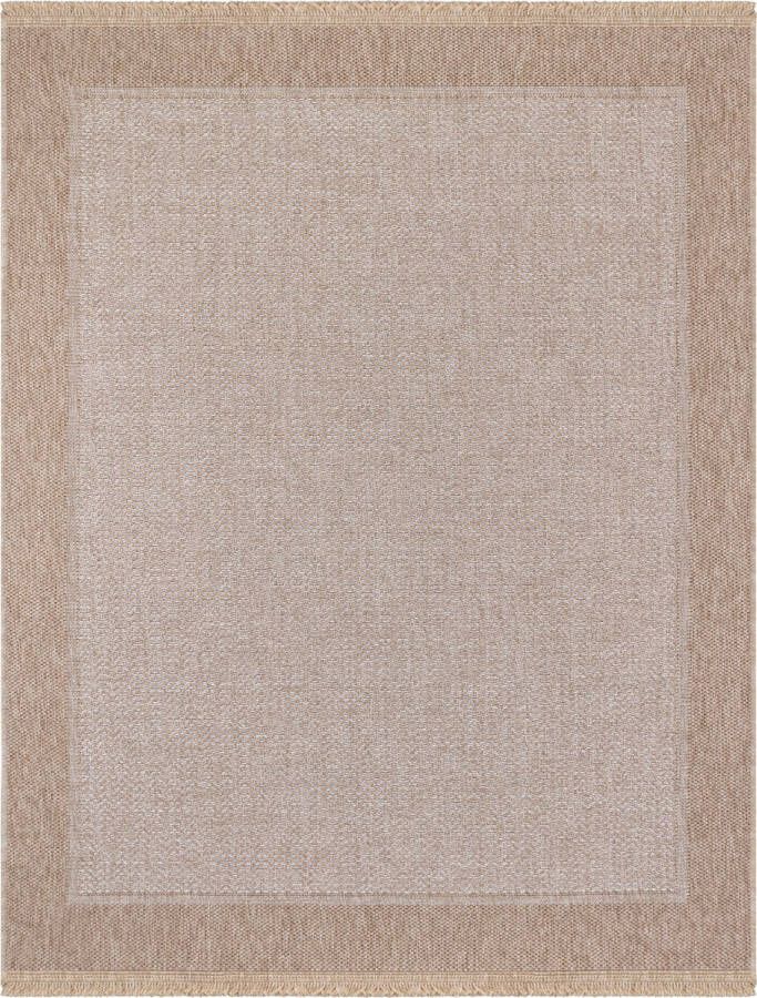Surya Buitenkleed Balkon Terras Keuken Jute Look vloerkleed NIKKI Bruin Beige 160x213 cm - Foto 4
