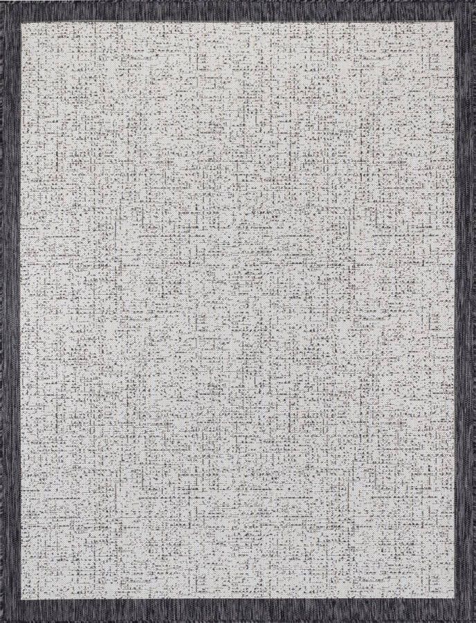 Surya Buitenkleed Balkon Terras Keuken Modern Scandinavisch Tapijt JODY Ivoor Antraciet 160x213 cm