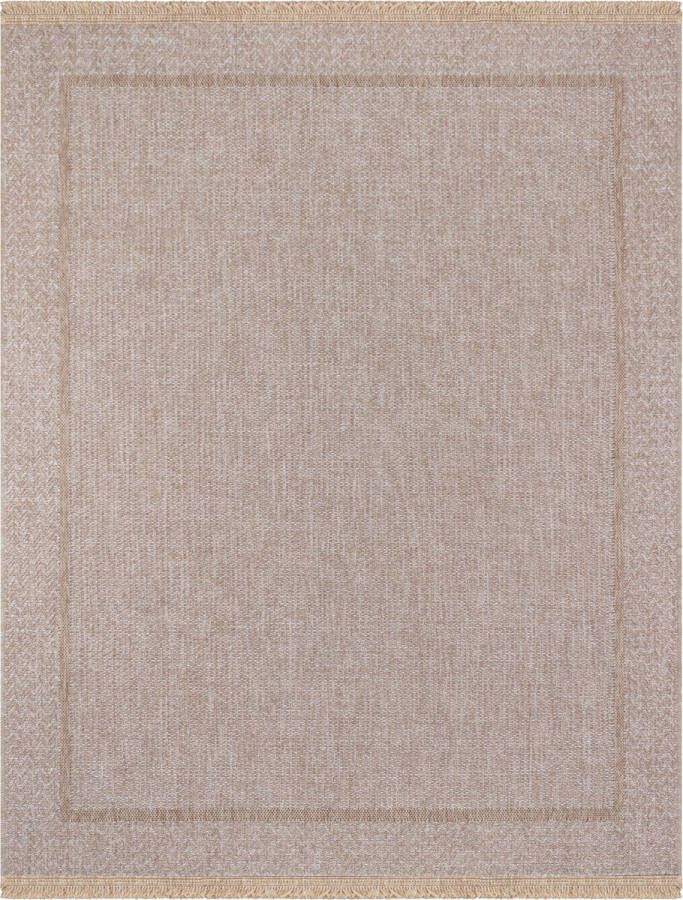 Surya Buitenkleed Balkon Terras Keuken Jute Look vloerkleed NIKKI Bruin Beige 120x170 cm - Foto 2