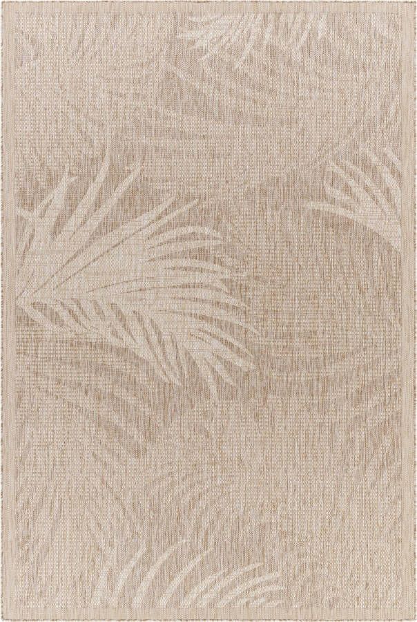 Surya Buitenkleed Balkon Terras Keuken Jute Look Skandi Tropisch Ontwerp Tapijt VANESSA Bruin Beige 200x275 cm - Foto 2