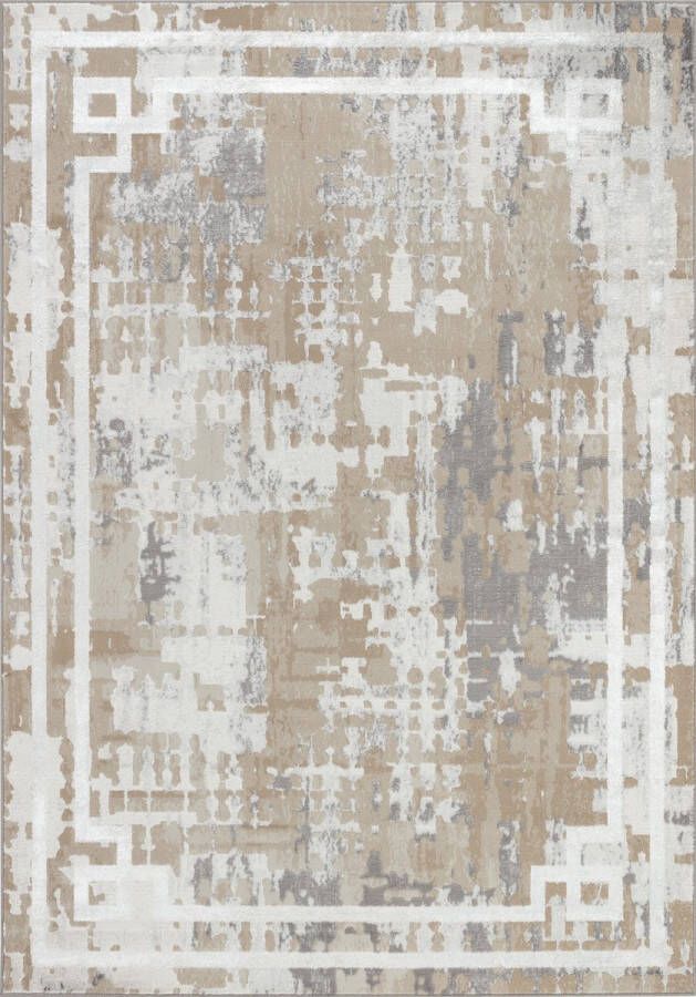 Surya Vloerkleed Woonkamer Slaapkamer Modern Abstract vloerkleed MARTINA Beige Wit 120x170 cm - Foto 3