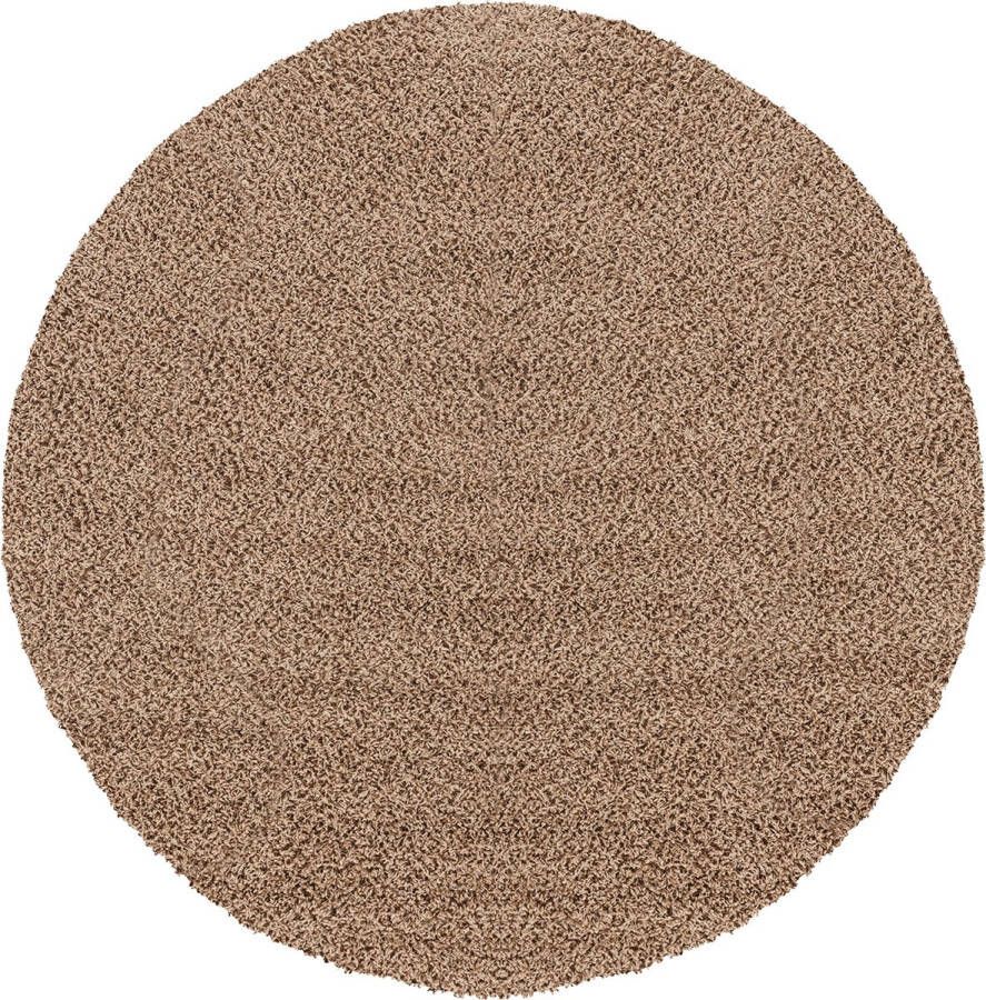 SURYA RUGS SURYA Vloerkleed Rond Shaggy Chic Effen Tapijt LILLY Ø 120cm