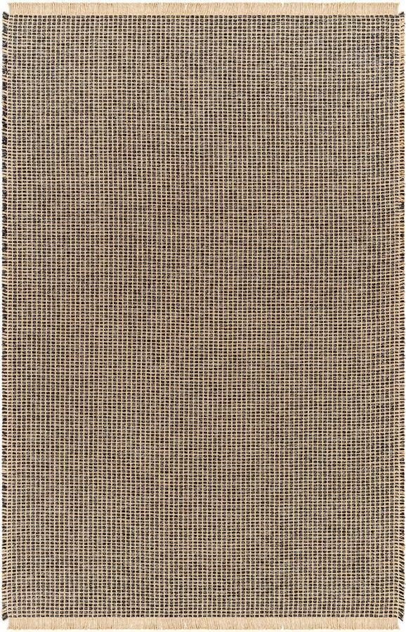 Surya Becki Owens x PAVI Boho Tapijt van Jute TOMI Lichtkastanje zwart