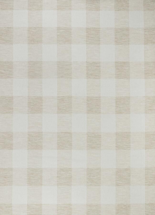 Surya Buitenkleed met Ruiten Balkon Terras Keuken Modern Boho Tapijt BIDDI LichtBeige Ivoor 160x213 cm