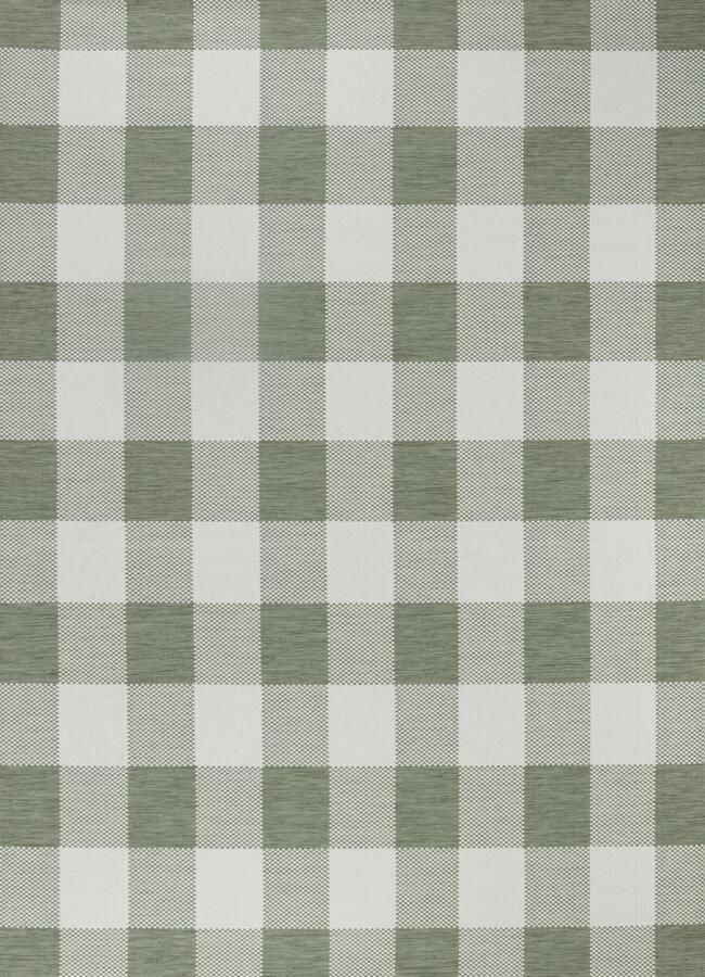 Surya Buitenkleed met Ruiten Balkon Terras Keuken Modern Boho Tapijt BIDDI Groen Ivoor 160x213 cm
