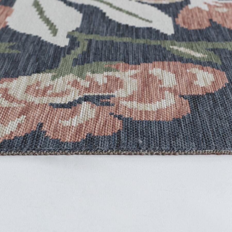 Surya Buitenkleed Balkon Terras Keuken Modern Boho Tapijt SHIFU Meerkleurig DonkerBlauw 160x213 cm