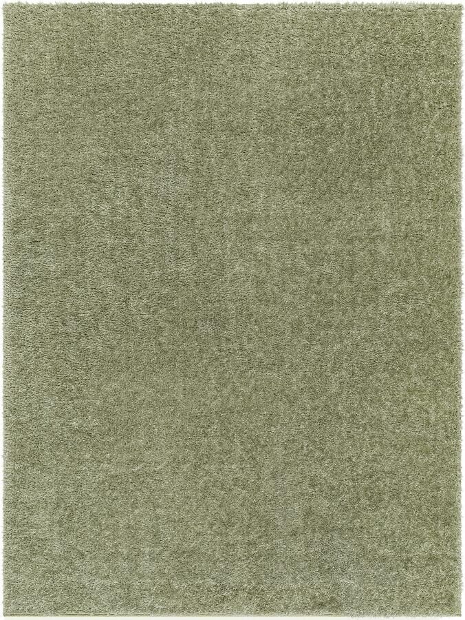 Surya Vloerkleed Woonkamer Slaapkamer Zacht Hoogpolig Shaggy Tapijt CLAIRE Groen- 160x213 cm