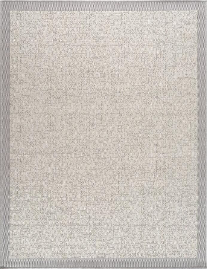 Surya Buitenkleed Balkon Terras Keuken Modern Scandinavisch Tapijt JODY Ivoor Grijs 160x213 cm