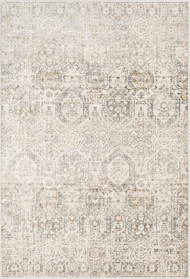 Surya Vloerkleed Woonkamer Slaapkamer Vintage Oosters Tapijt LOTUS Grijs Beige 200x275 cm