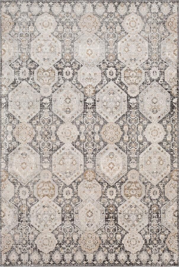Surya Vloerkleed Woonkamer Slaapkamer Vintage Oosters Tapijt LOTUS Zwart Beige 200x275 cm