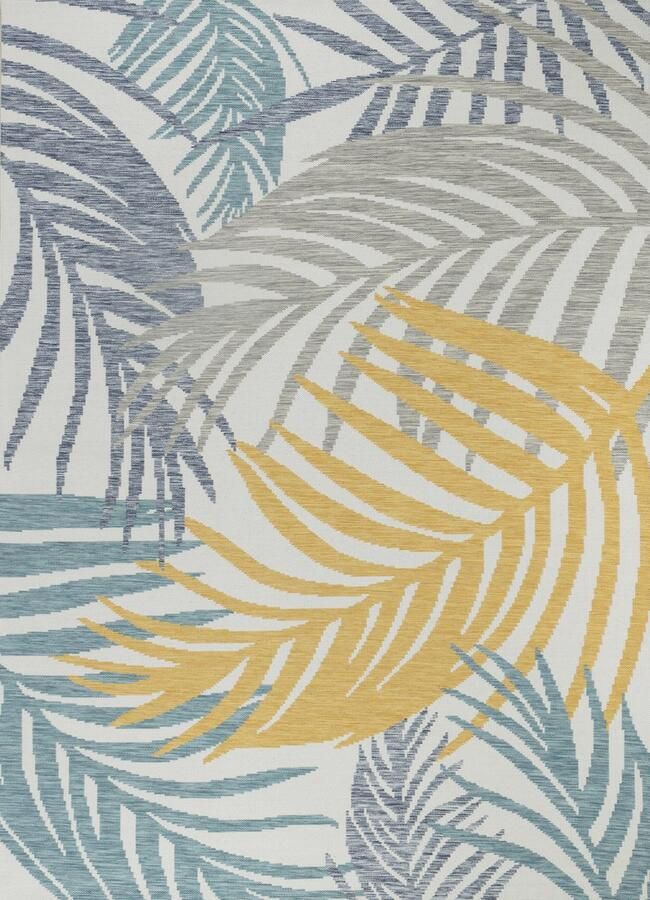 Surya Buitenkleed Balkon Terras Keuken Modern Boho Tapijt MOUNA Meerkleurig Blauw 160x213 cm