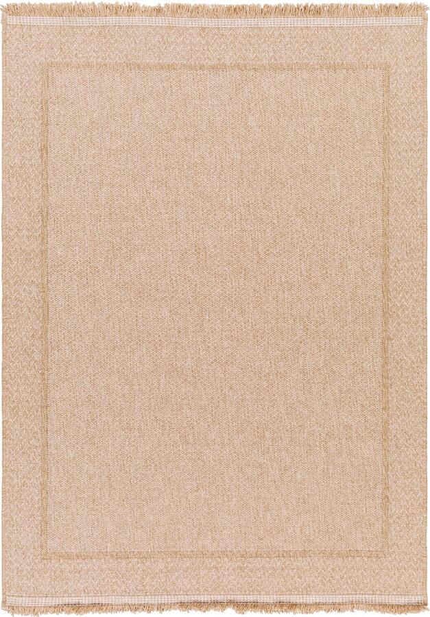 Surya Buitenkleed Balkon Terras Keuken Jute Look vloerkleed JAMIE Bruin Beige 160x213 cm - Foto 3