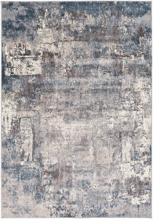 Surya Vloerkleed Woonkamer Slaapkamer Modern Abstract Tapijt VALERIE Blauw Grijs 160x213 cm - Foto 2