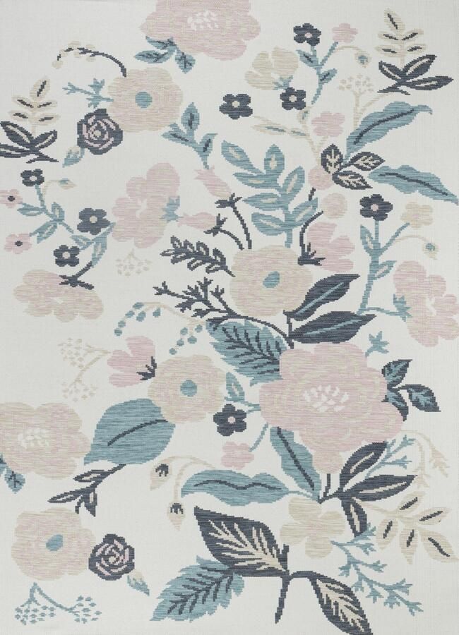 Surya Buitenkleed Balkon Terras Keuken Modern Boho Tapijt SHIFU Meerkleurig LichtBlauw 160x213 cm