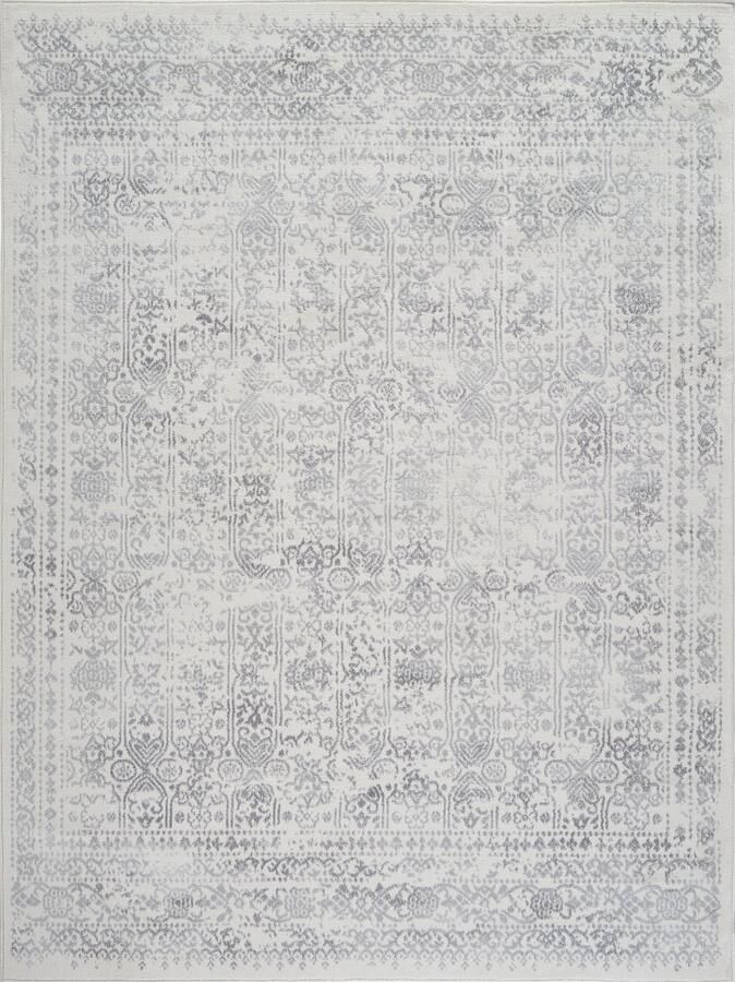 Surya Vloerkleed Woonkamer Slaapkamer Vintage Oosters vloerkleed VICKY Ivoor Grijs 160x215 cm