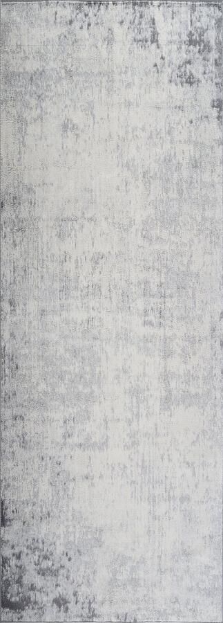Surya Vloerkleed Woonkamer Slaapkamer Modern Abstract Loper Gang ALIX Wit Antraciet 80x220 cm - Foto 2