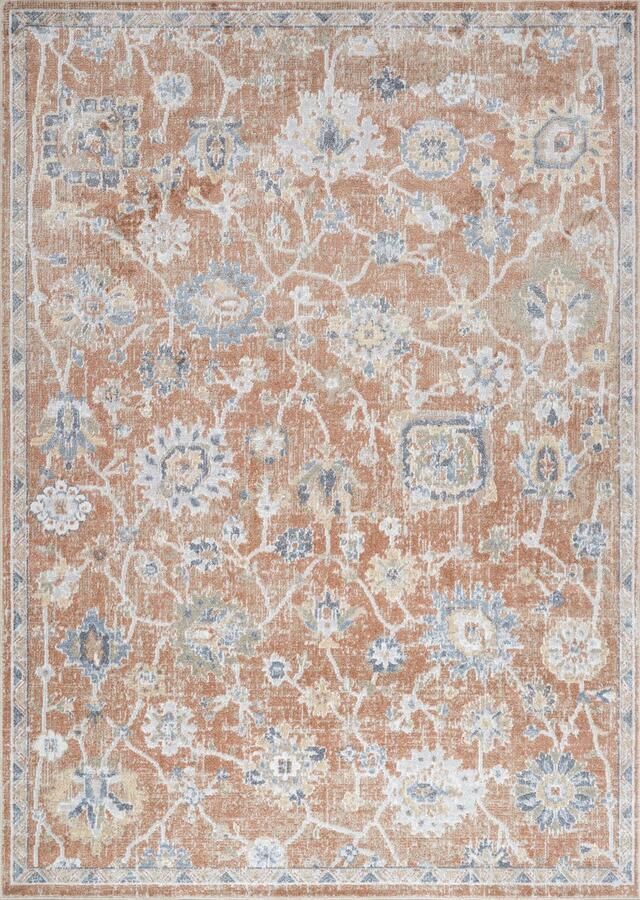 Surya Vloerkleed Woonkamer Slaapkamer Afwasbaar Vintage vloerkleed RUBY Rood 160x213 cm - Foto 2