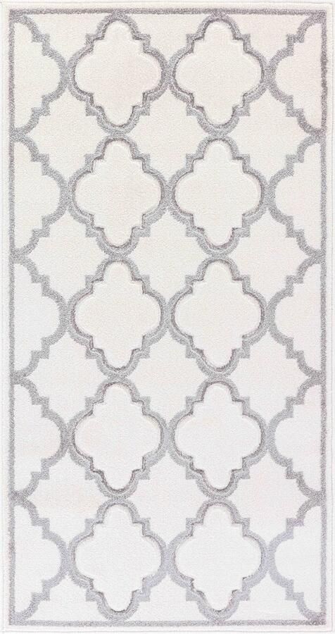 Surya Vloerkleed Hal- en SlaapKamer Marokkaans Oosters Loper Gang YAIZA Grijs 80x150 cm