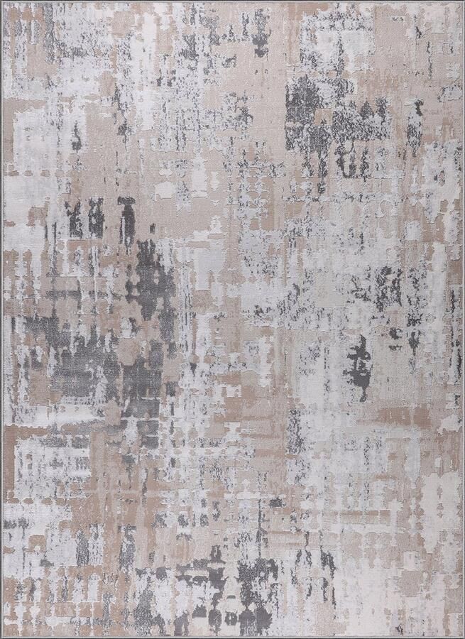 Surya Vloerkleed Woonkamer Slaapkamer Modern Abstract vloerkleed MARTINA Beige Wit 160x213 cm