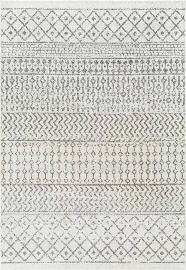 Surya Vloerkleed Woonkamer Slaapkamer Scandinavisch Boho Tapijt MILA Ivoor Grijs 120x170 cm