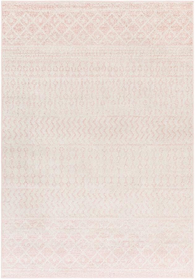 Surya Vloerkleed Woonkamer Slaapkamer Scandinavisch Boho Tapijt MILA Roze Grijs 160x230 cm