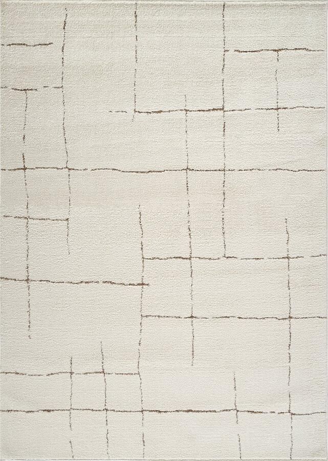 Surya Vloerkleed Woonkamer Slaapkamer Skandi Wabi Sabi vloerkleed AVA Ivoor Terracotta 160x213 cm