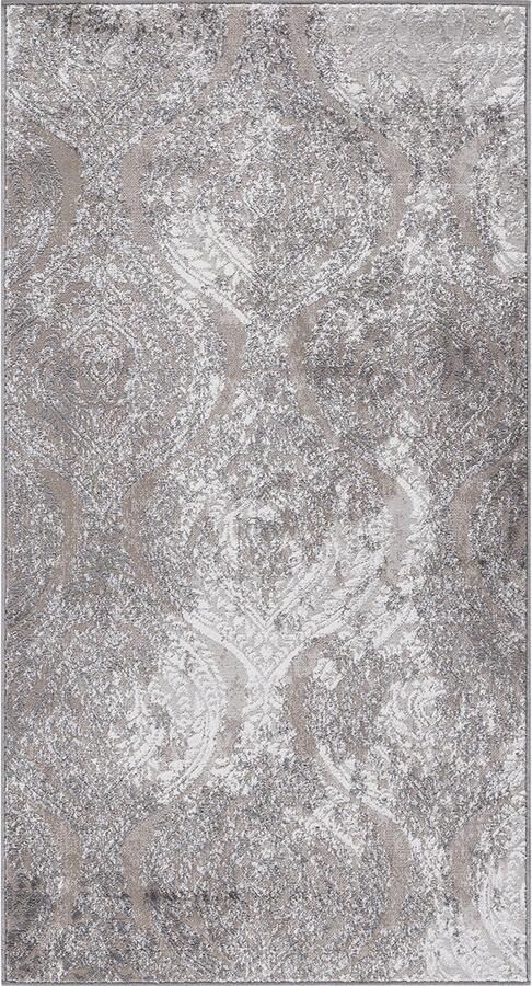 Surya Vloerkleed Hal- en SlaapKamer Vintage Oosters Loper Gang INGRID Wit Grijs 80x150 cm