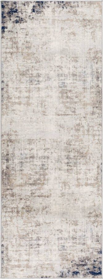 Surya Vloerkleed Woonkamer Slaapkamer Modern Abstract Loper Gang ALIX Grijs Blauw 80x220 cm - Foto 2