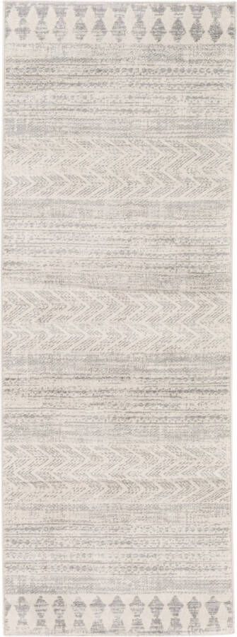 Surya Vloerkleed Hal- Slaapkamer Scandinavisch Boho Loper Gang LOUNA Grijs 80x220 cm - Foto 2
