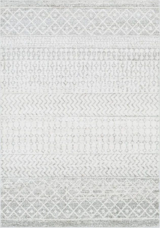 Surya Vloerkleed Woonkamer Slaapkamer Scandinavisch Boho Tapijt MILA Grijs Wit 160x230 cm - Foto 2