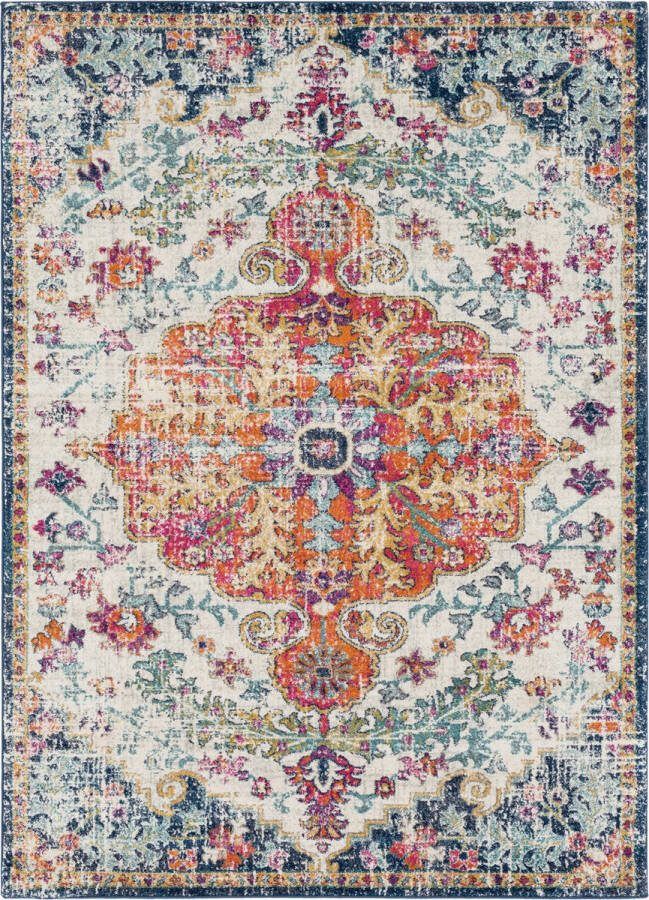 Surya Vloerkleed Woonkamer Slaapkamer Vintage Oosters vloerkleed LOU Meerkleurig Oranje 200x275 cm