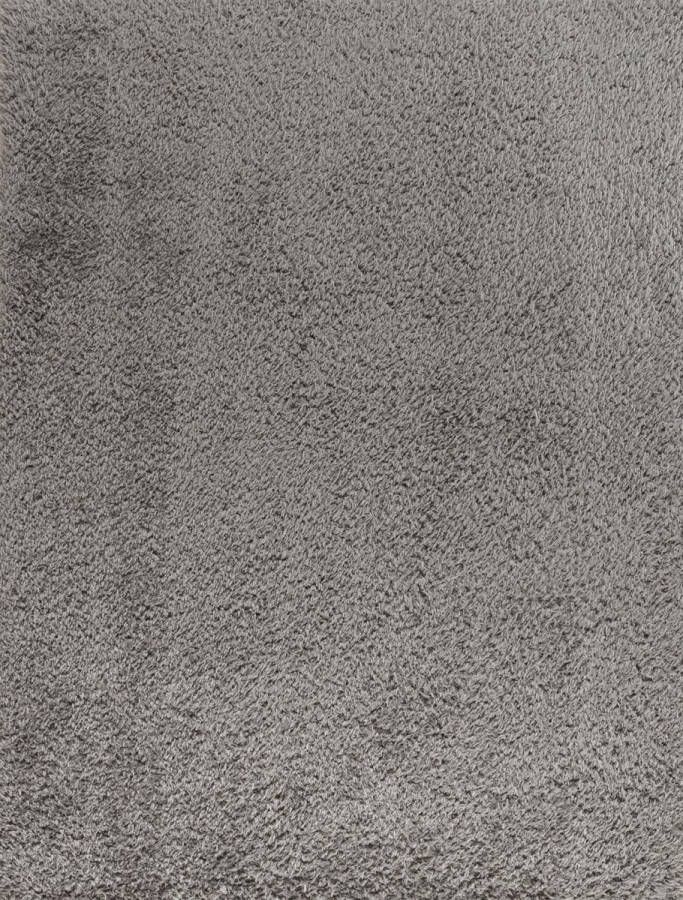 Surya Vloerkleed Woonkamer Slaapkamer Hoogpolig Shaggy Chic Effen vloerkleed Soso Effen Grijs 120x180 cm