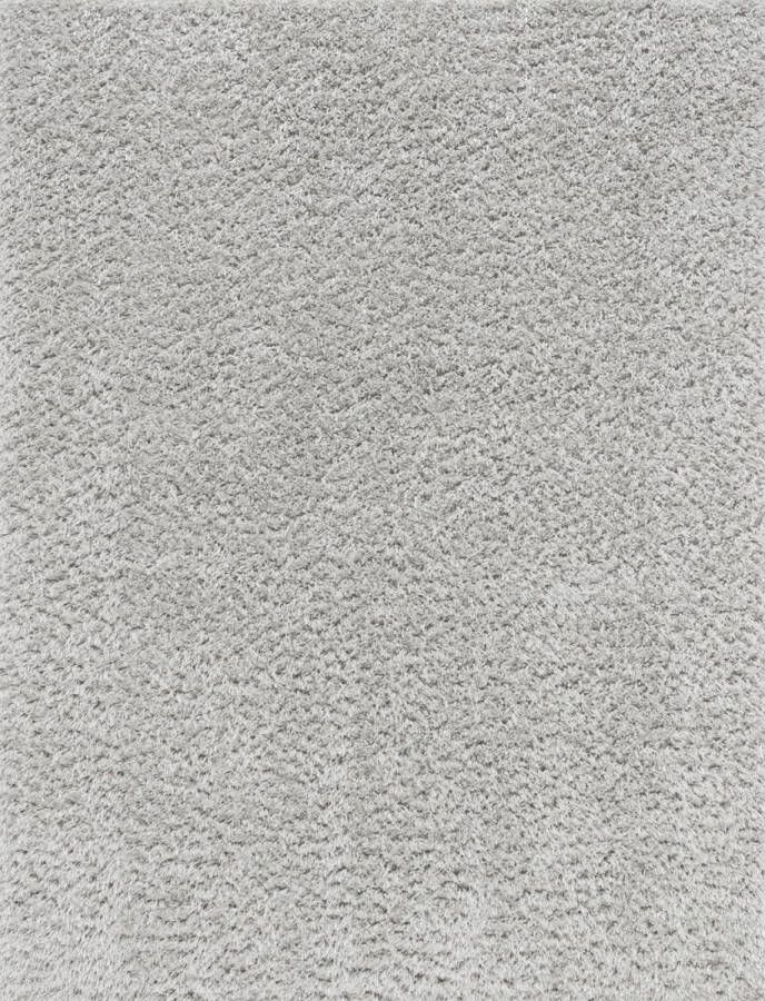 Surya Vloerkleed Woonkamer Slaapkamer Hoogpolig Shaggy Chic Effen vloerkleed Soso Effen Grijs 160x213 cm - Foto 2