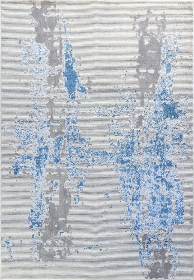 Surya Vloerkleed Woonkamer Slaapkamer Modern Abstract vloerkleed EYRA Blauw Grijs 120x170 cm