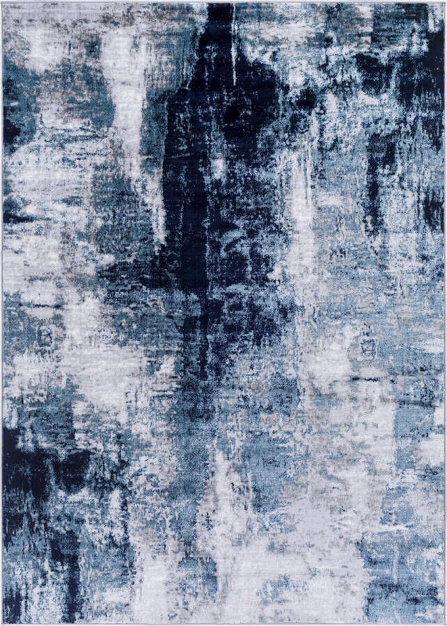 Surya Vloerkleed Woonkamer Slaapkamer Modern Abstract Tapijt GIULIA Blauw Grijs 160x220 cm
