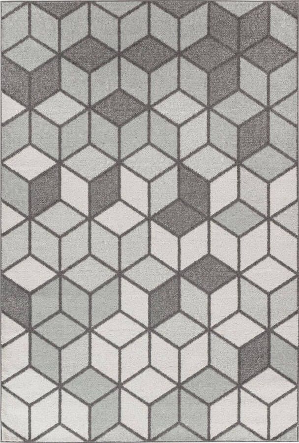 Surya Vloerkleed Woonkamer Slaapkamer Skandi Industrieel vloerkleed Unity Grijs 160x220 cm