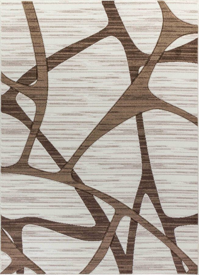 Surya Vloerkleed Woonkamer Slaapkamer Skandi Retro vloerkleed YOLANDA Bruin 200x275 cm