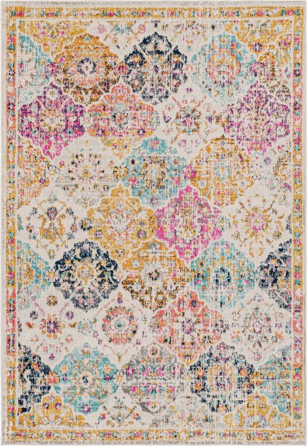 Surya Vloerkleed Woonkamer Slaapkamer Vintage Oosters Tapijt INES Meerkleurig Oranje 152x90 cm