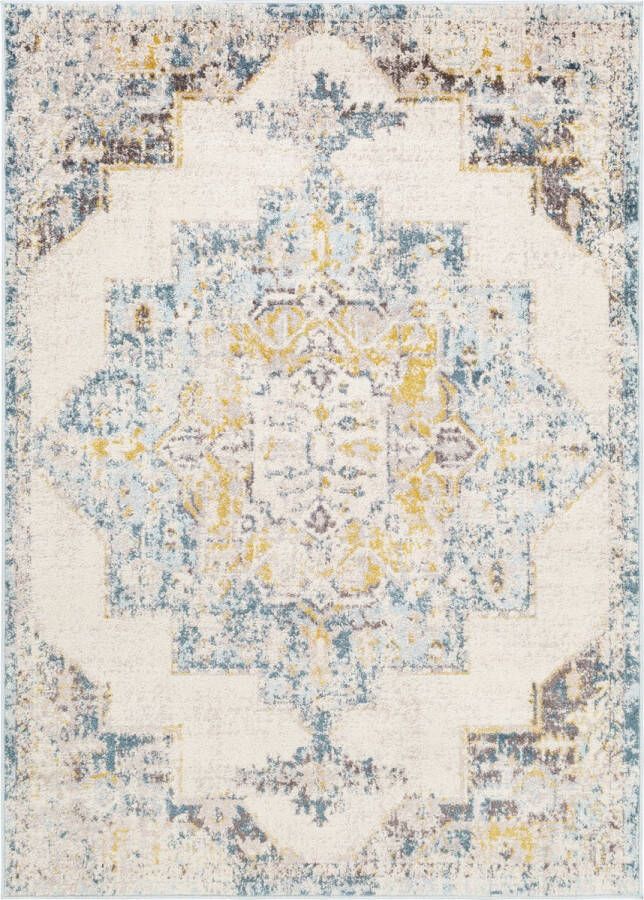 Surya Vloerkleed Woonkamer Slaapkamer Vintage Oosters Tapijt NOA Geel Ivoor 200x275 cm
