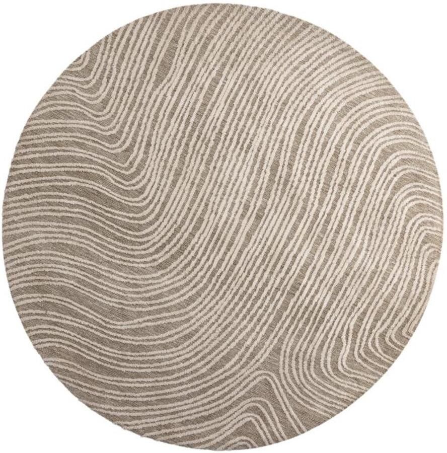 Svea Alba ronde vloerkleed ø200 cm beige