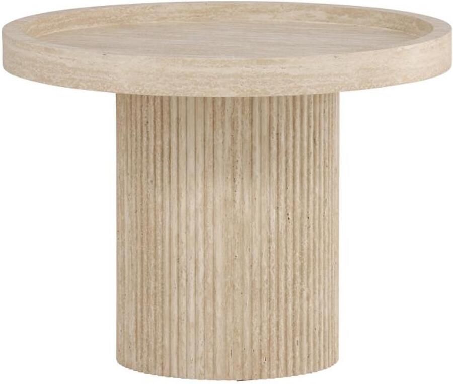Svea Bjørn ronde bijzettafel ø60 cm travertinlook