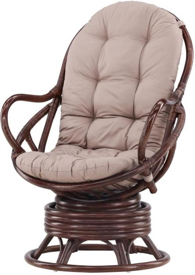 Svea Chloe loungestoel walnoot rattan