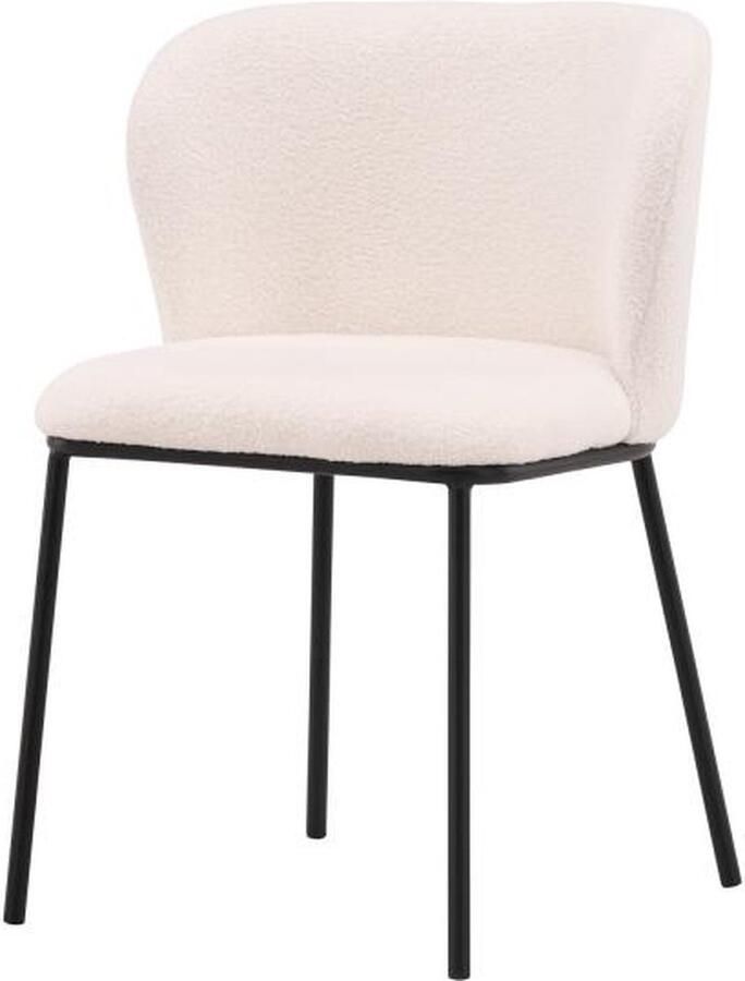 Svea Lino eetkamerstoel boucle wit