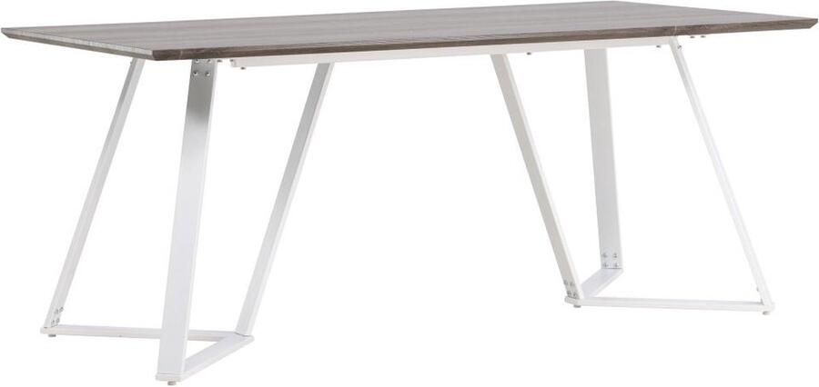 Svea Mako rechthoekige eettafel 180 x 90 cm donkerbruin wit