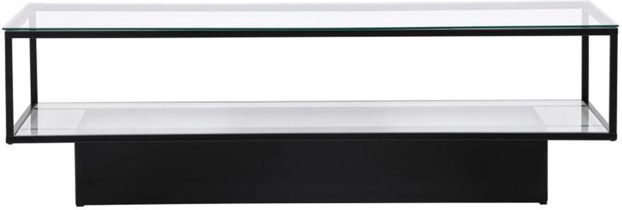 Svea Mia glazen salontafel 130 x 60 cm zwart