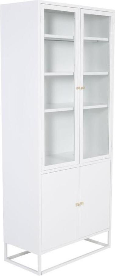 Svea Noma vitrinekast 80 x 190 cm wit