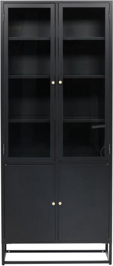 Svea Noma vitrinekast 80 x 190 cm zwart