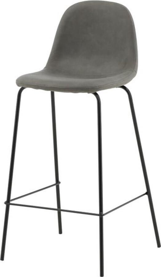 Svea Selo barkruk 77 cm lederlook grijs