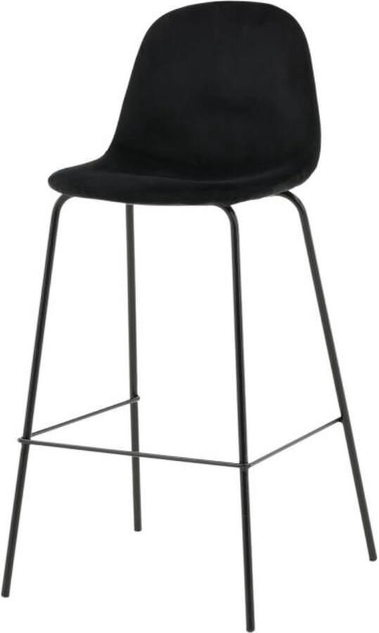 Svea Selo barkruk 77 cm velvet zwart